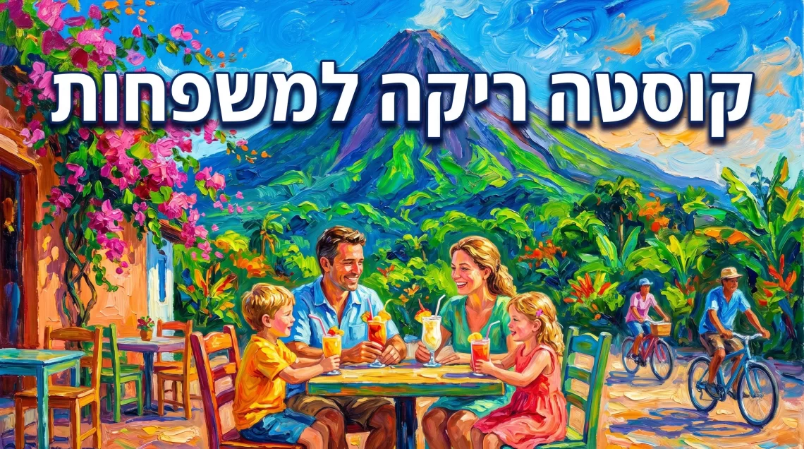 משפחה ישראלית מטיילת ביער הגשם של קוסטה ריקה - מדריך טיול עם ילדים